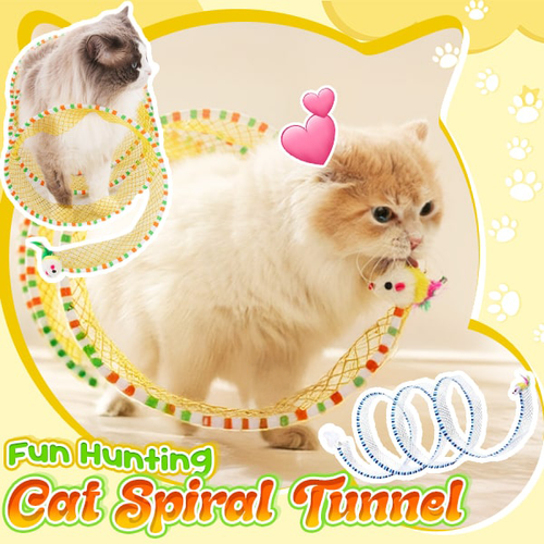 PawJourney® Self-play Cat Hunting Spiral Tunnel Toy