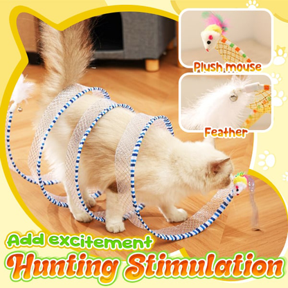 PawJourney® Self-play Cat Hunting Spiral Tunnel Toy