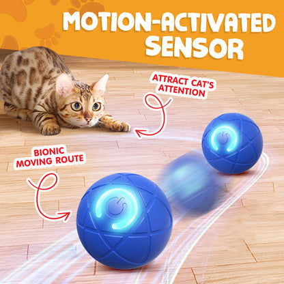 Paw Journey® Interactive Pet Toys for Dog & Cat Durable Automatic Bouncing & Rolling Ball