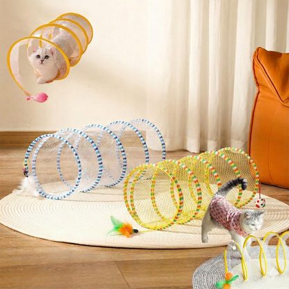 PawJourney® Self-play Cat Hunting Spiral Tunnel Toy