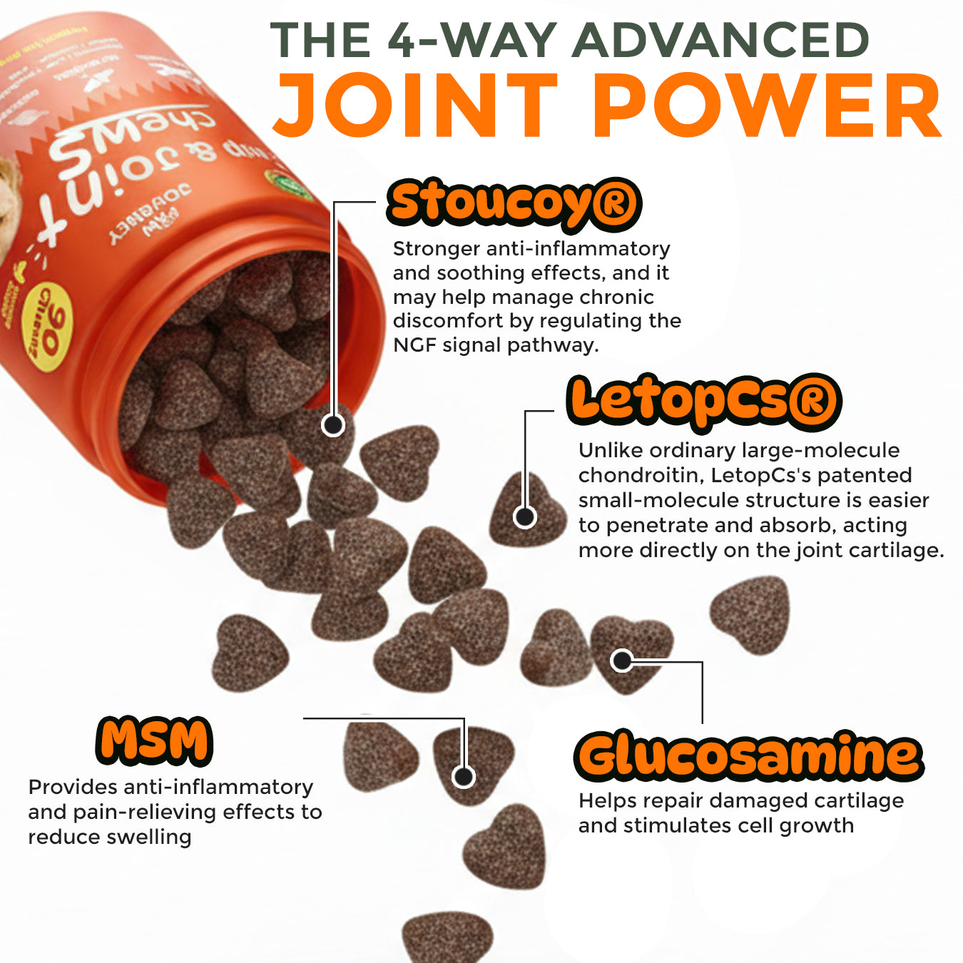 Paw Journey® Hip & Joint Chew -  Pet Joint Soothing Gummies