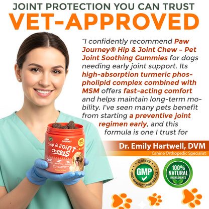 Paw Journey® Hip & Joint Chew -  Pet Joint Soothing Gummies