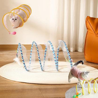 PawJourney® Self-play Cat Hunting Spiral Tunnel Toy