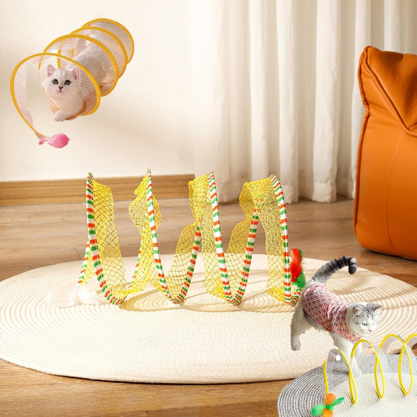 PawJourney® Self-play Cat Hunting Spiral Tunnel Toy